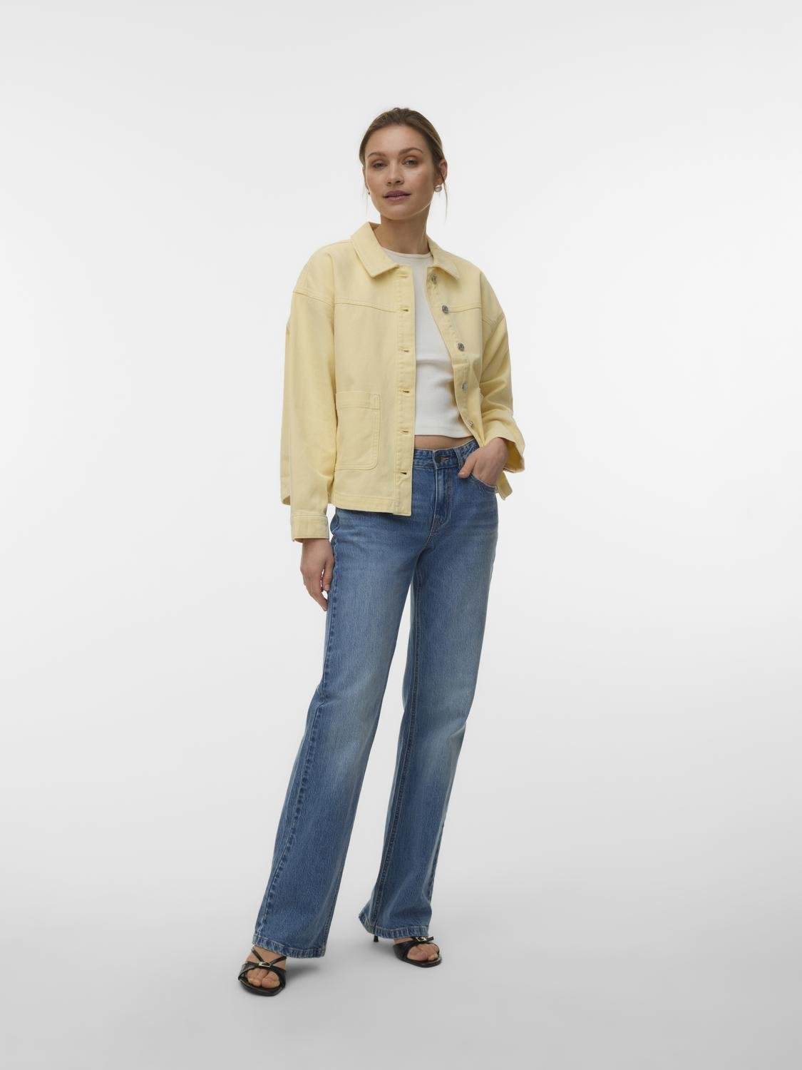 VMJAMIE Denim Jacket - Mellow Yellow - VERO MODA & VILA Bergvik